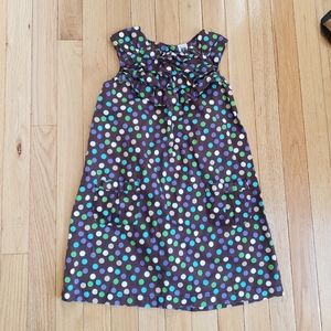 3/20 Carter's Polka Dot Ruffle Sundress Girls 6 Ties in Back Pockets Lightweight